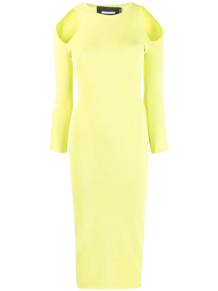 DSQUARED2 cut-out detail midi dress - Green Cover