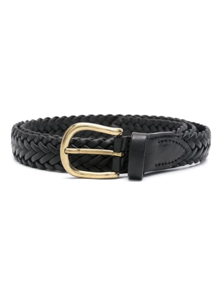 Boglioli braided leather belt - Blue Cover