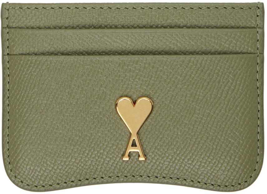 AMI Paris Green Paris Paris Card Holder Cover