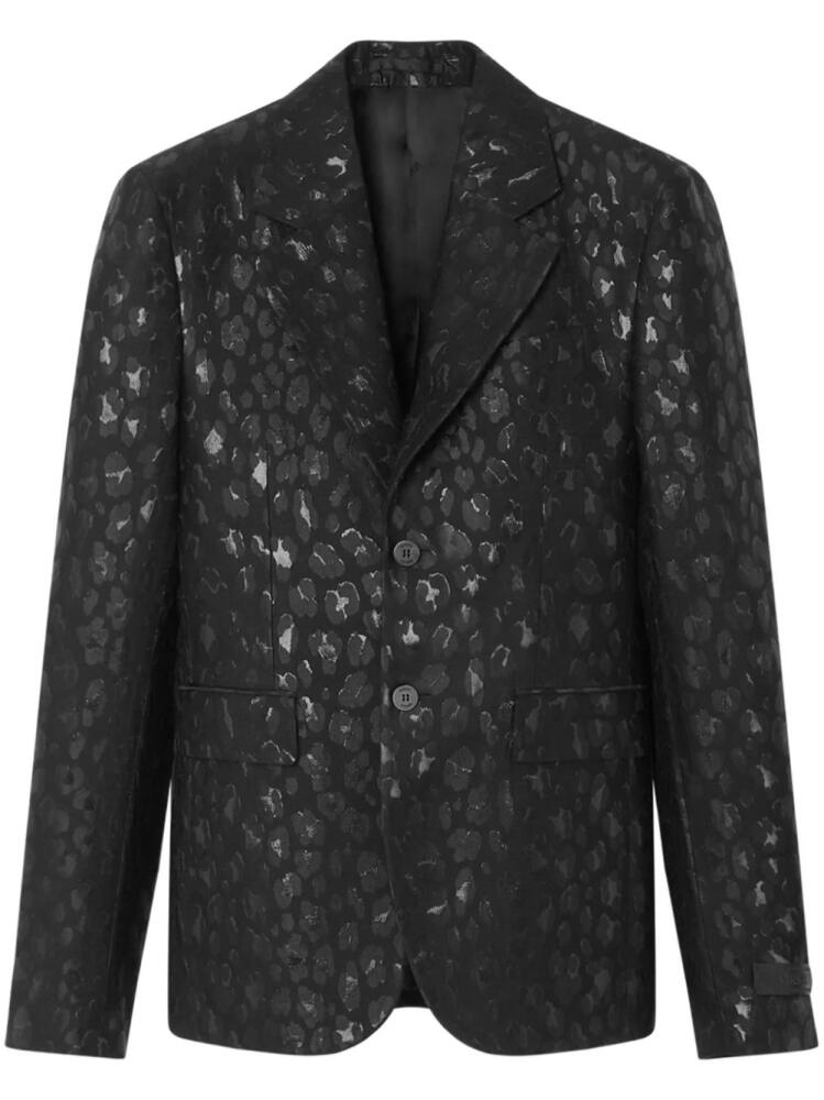 Versace printed single-breasted blazer - Black Cover