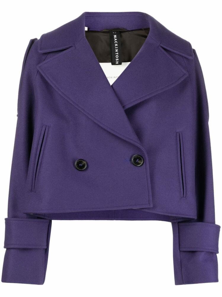 Mackintosh KIRSTEE wool cropped peacoat - Purple Cover