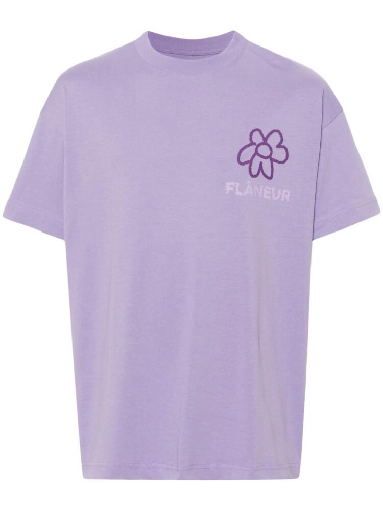 FLÂNEUR Flower Doodle T-shirt - Purple Cover