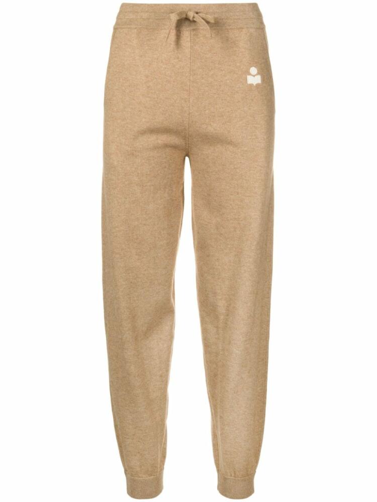 MARANT ÉTOILE Kira tapered track trousers - Brown Cover