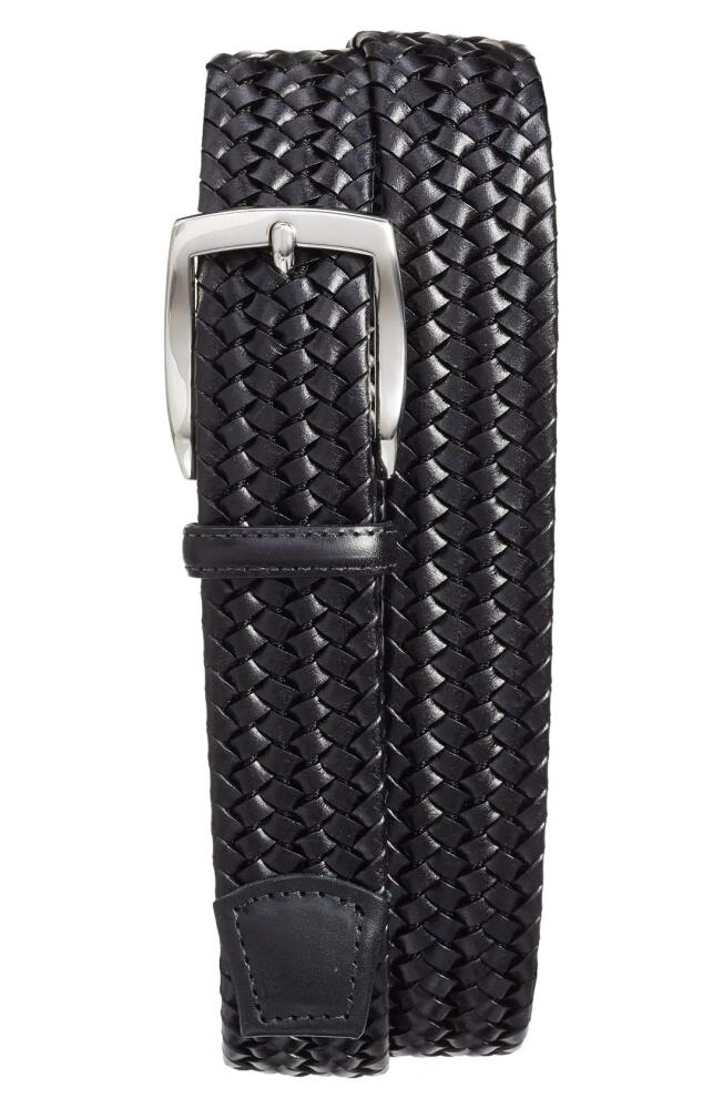 Torino Woven Leather Belt in Black Cover