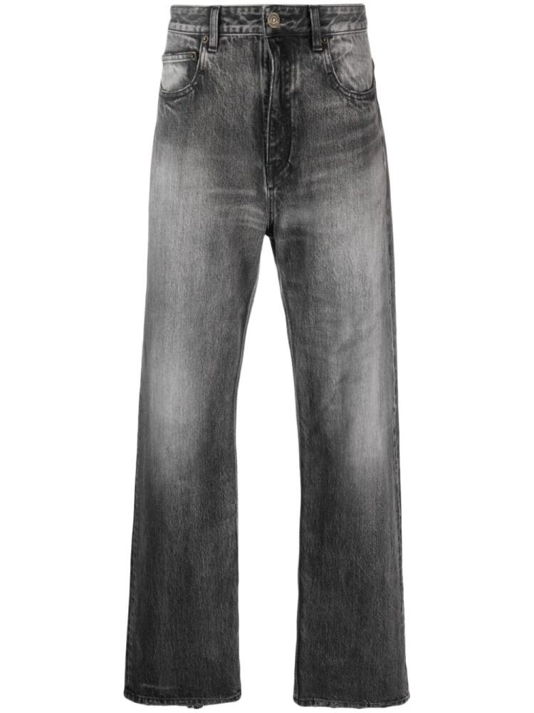 Balenciaga washed wide-leg jeans - Grey Cover