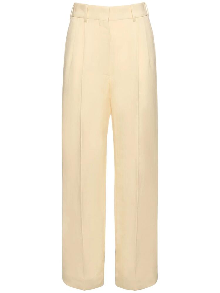 BLAZÉ MILANO Savannah Fox Linen & Silk Pants Cover