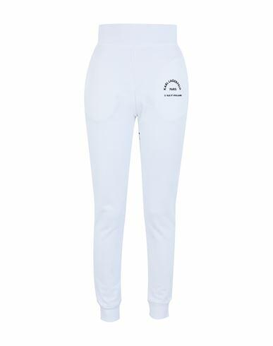 Karl Lagerfeld Address Logo Sweatpants Woman Pants White Organic cotton Cover