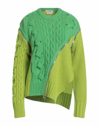 Alexander Mcqueen Woman Sweater Green Wool Cover