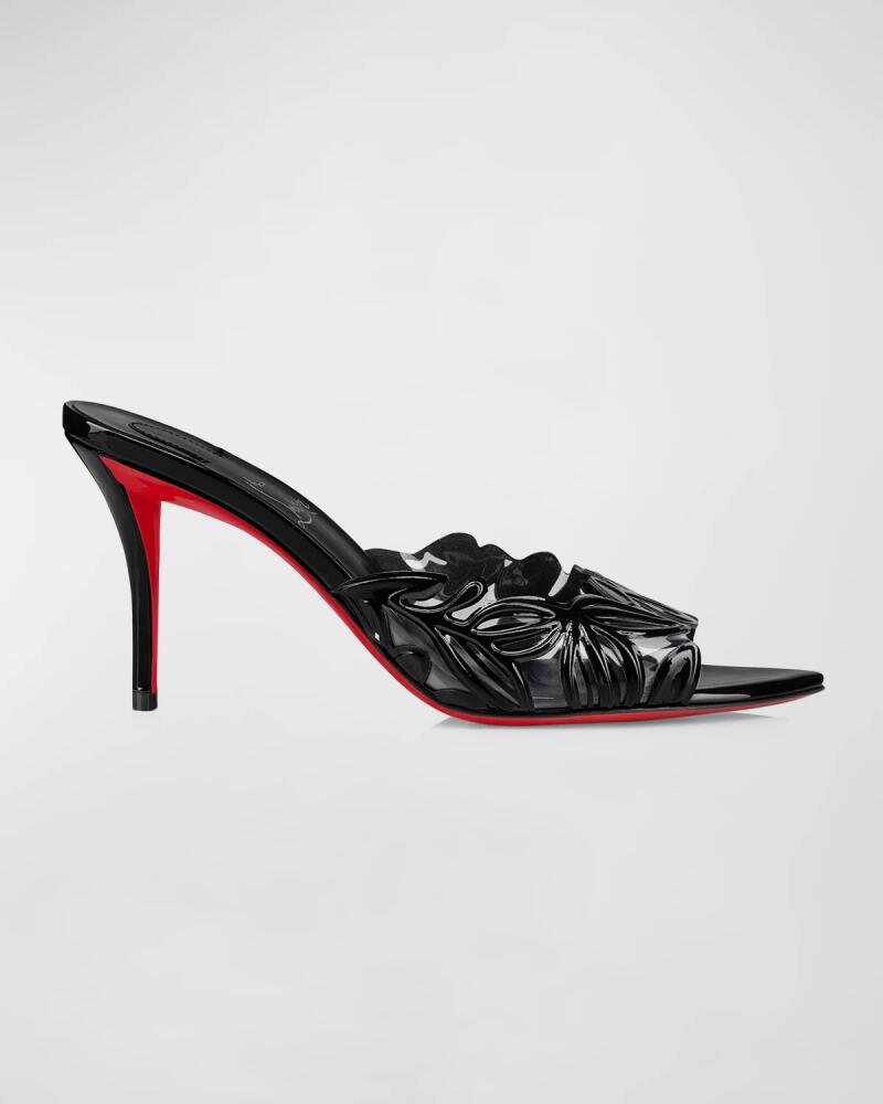 Christian Louboutin Apostropha Petunia Red Sole Mule Pumps Cover