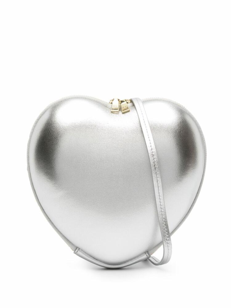 Maje heart-shaped leather bag - Silver Cover