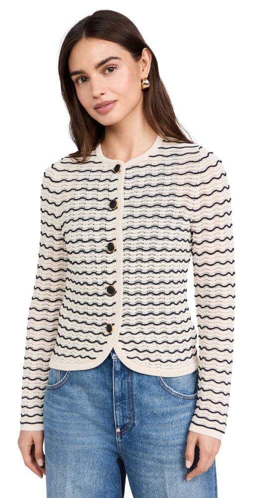 rag & bone Elisa Stripe Cardigan Turtledove Cover