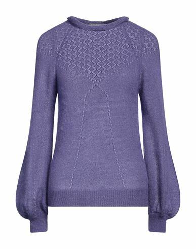 Alberta Ferretti Woman Sweater Purple Mohair wool, Polyamide, Virgin Wool Cover