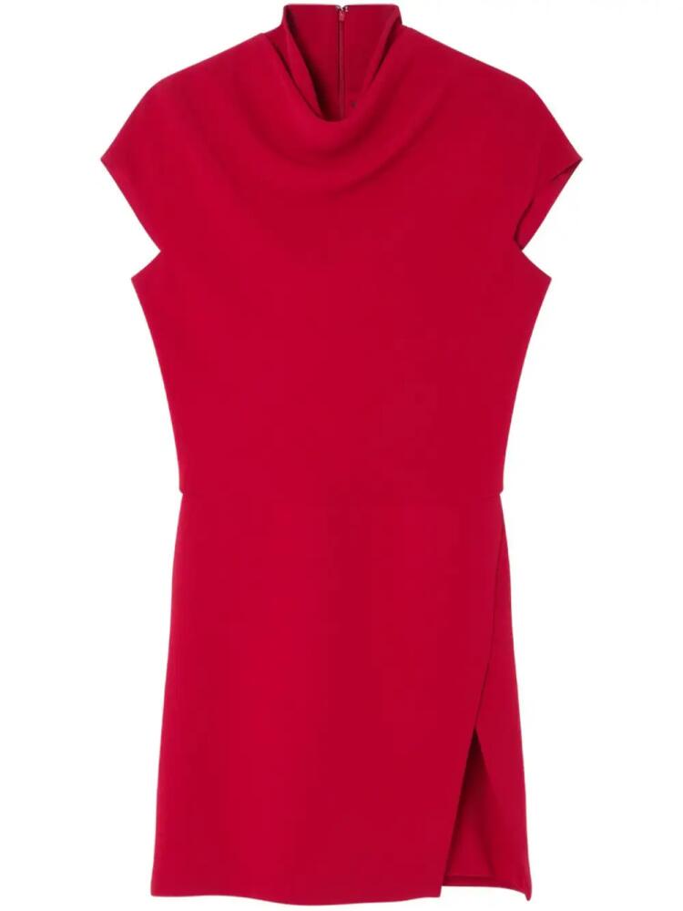 Versace draped front-slit mini dress - Red Cover