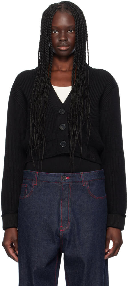 Victoria Beckham Black Cropped Cardigan Cover