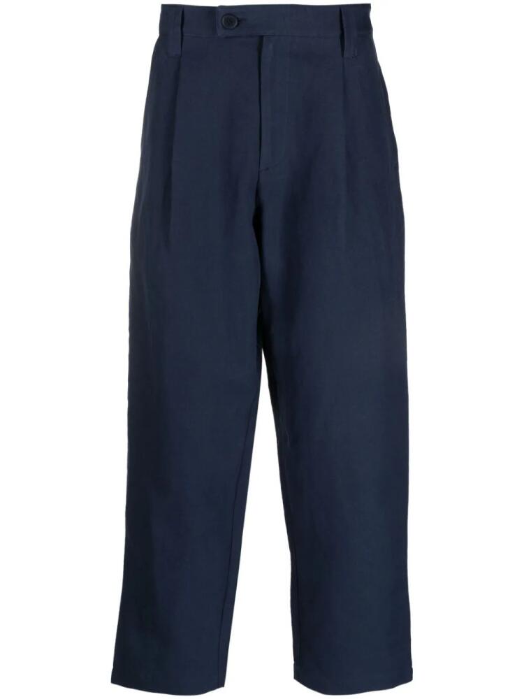 A.P.C. cropped straight-leg trousers - Blue Cover