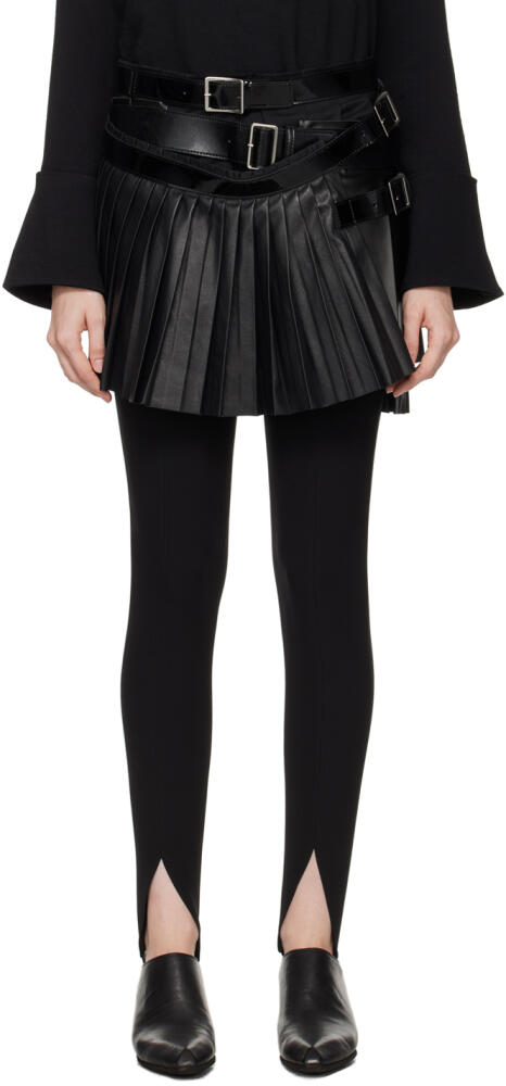 Junya Watanabe Black Layered Miniskirt Cover