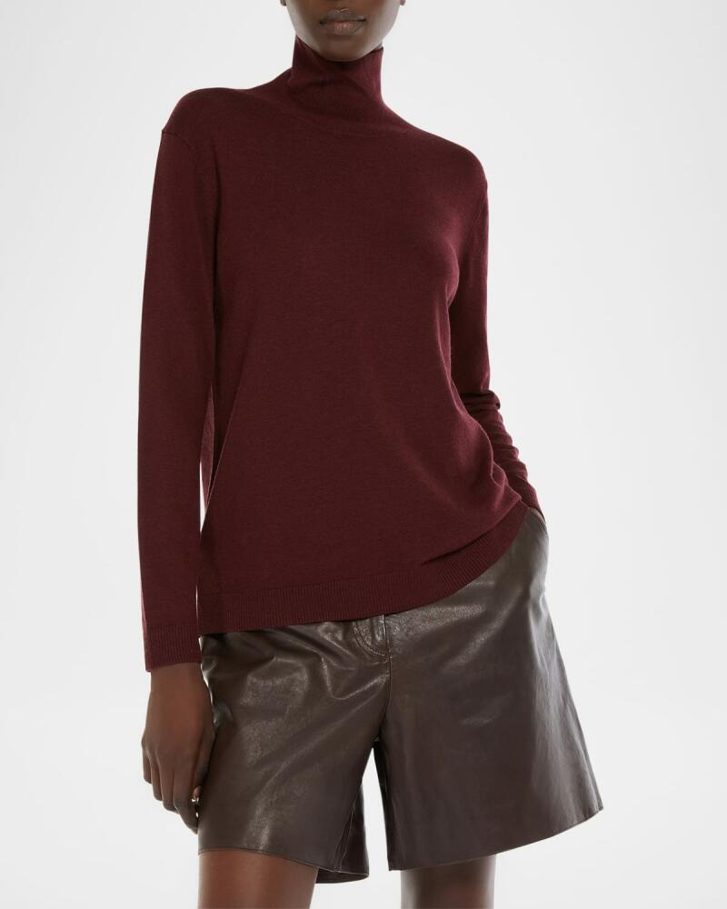 Weekend Max Mara Kiku Turtleneck Silk-Wool Sweater Cover