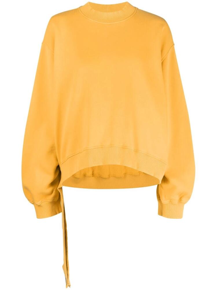 The Attico asymmetric-hem sweatshirt - Orange Cover