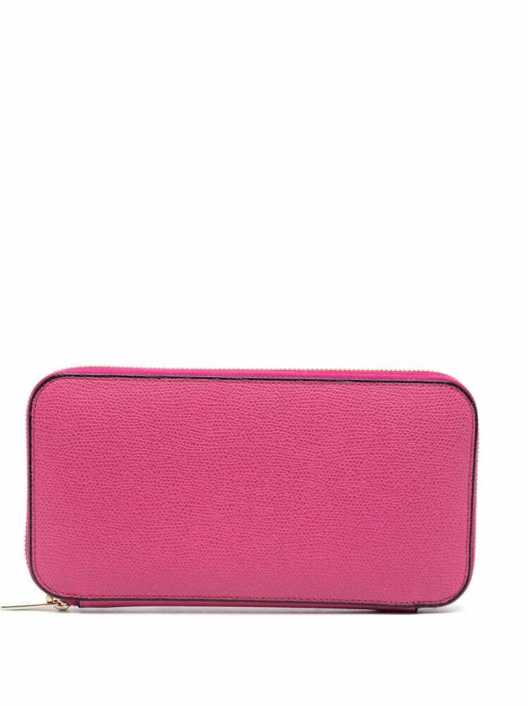 Valextra zipped continental wallet - Pink Cover