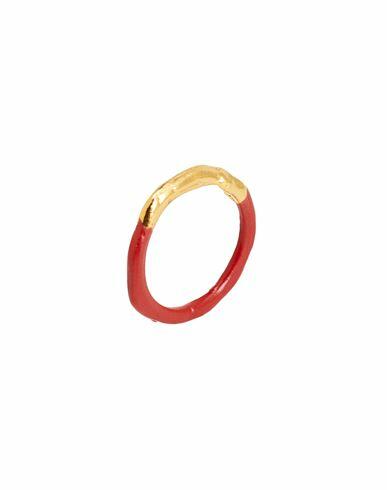 Alighieri X Yoox The Mark Of Friendship Ring Woman Ring Red Bronze, 999/1000 gold plated Cover