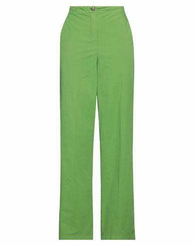 Kiltie Woman Pants Green Cotton, Elastane Cover