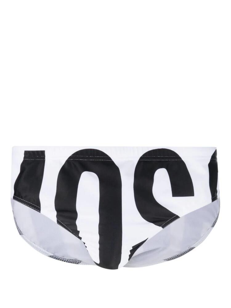 Moschino logo-print swimming trunks - White Cover