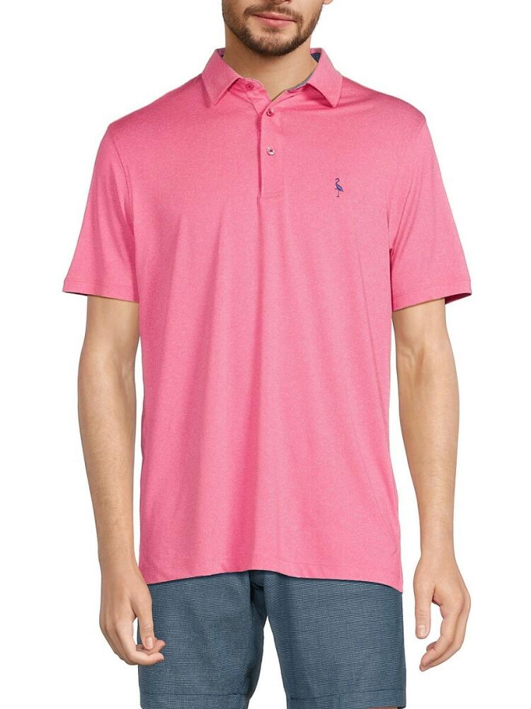 TailorByrd Men's Solid Performance Polo - Rose Pink Cover