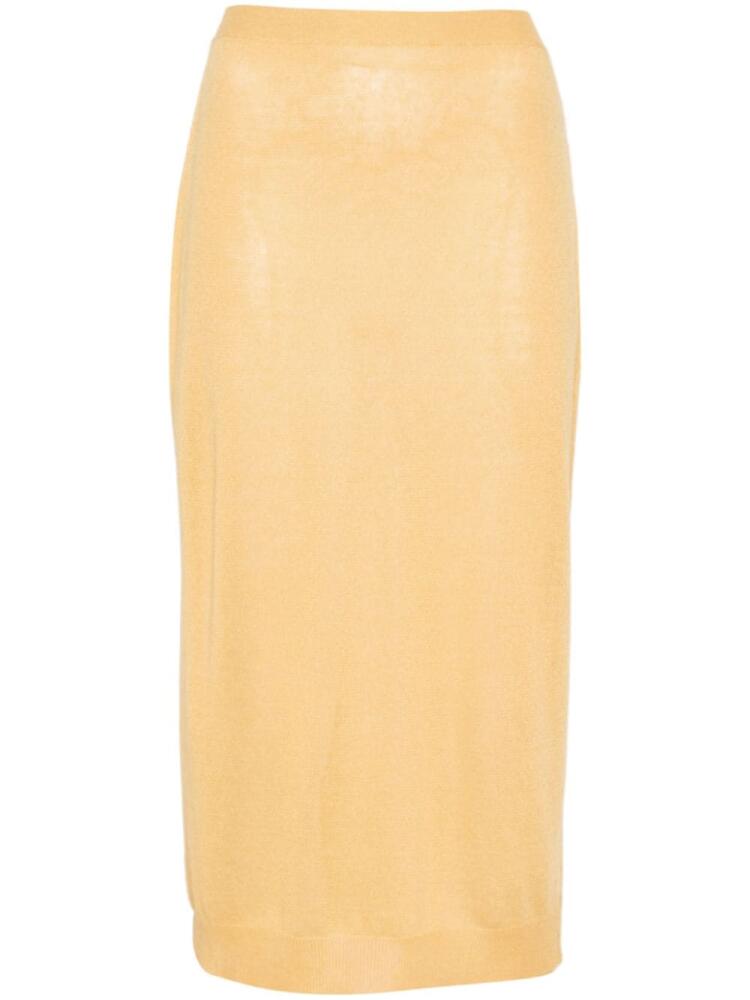 Fabiana Filippi fine-knit midi skirt - Yellow Cover