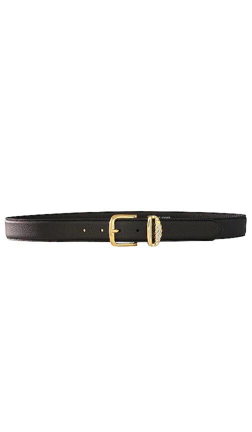 AUREUM Black & Gold French Rope Belt in Black Cover