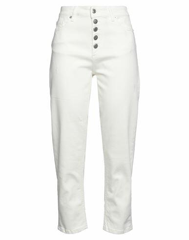 Vicolo Woman Jeans White Cotton, Elastomultiester, Elastane Cover