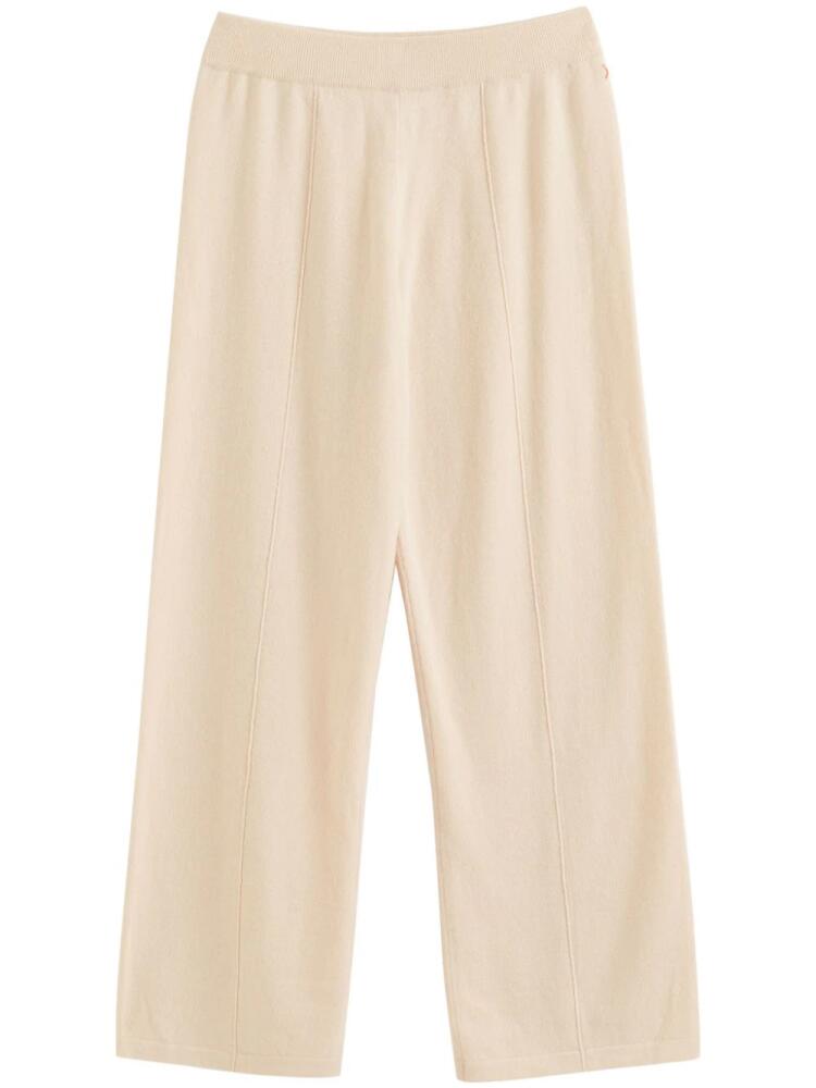 Chinti & Parker pleat-detail elasticated-waistband knitted trousers - Neutrals Cover