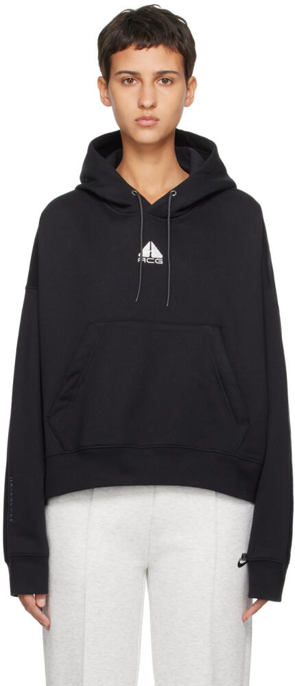 Nike Black Embroidered Hoodie Cover