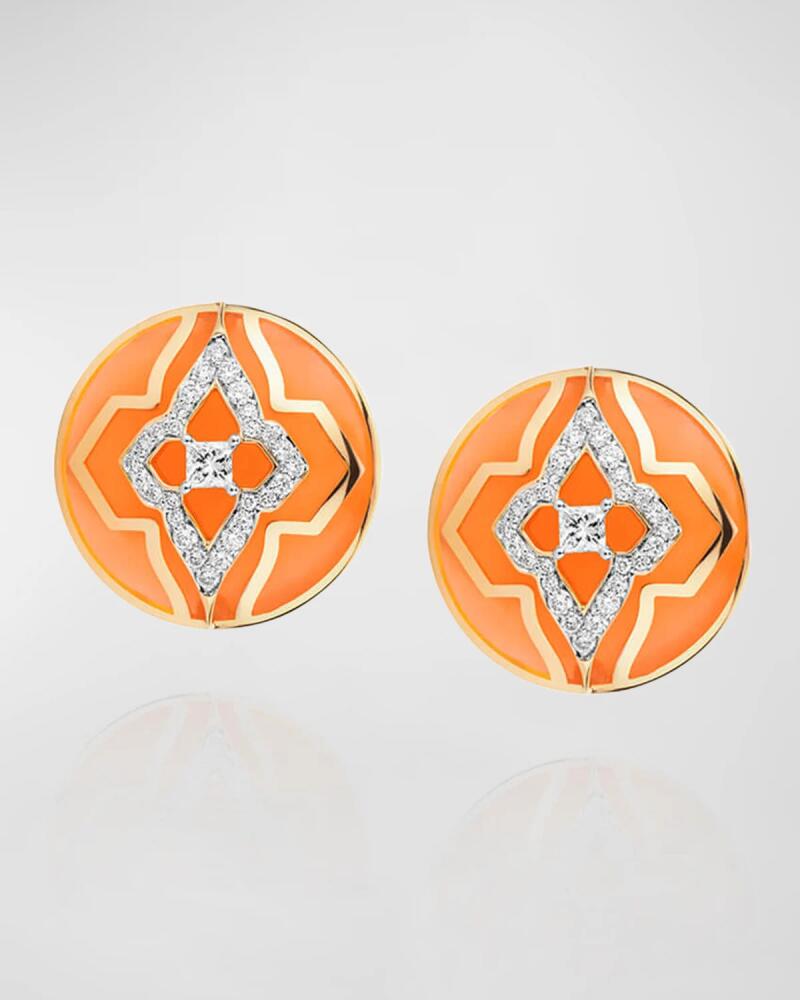 Farah Khan Atelier 18Kt Yellow Gold Flush Orange Mumbai Audacious Earrings Cover