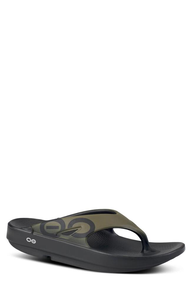 Oofos OOriginal Sport Sandal in Tactical Green Cover