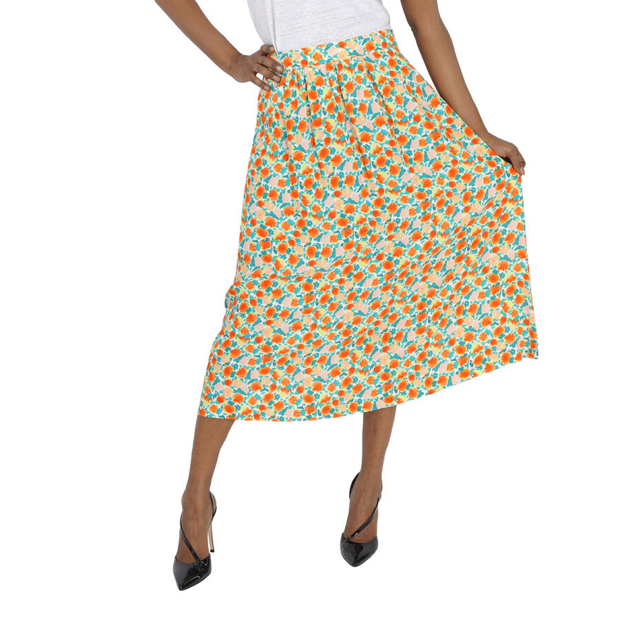 A.P.C. Ladies Floral Print Ravena Longue Skirt Cover