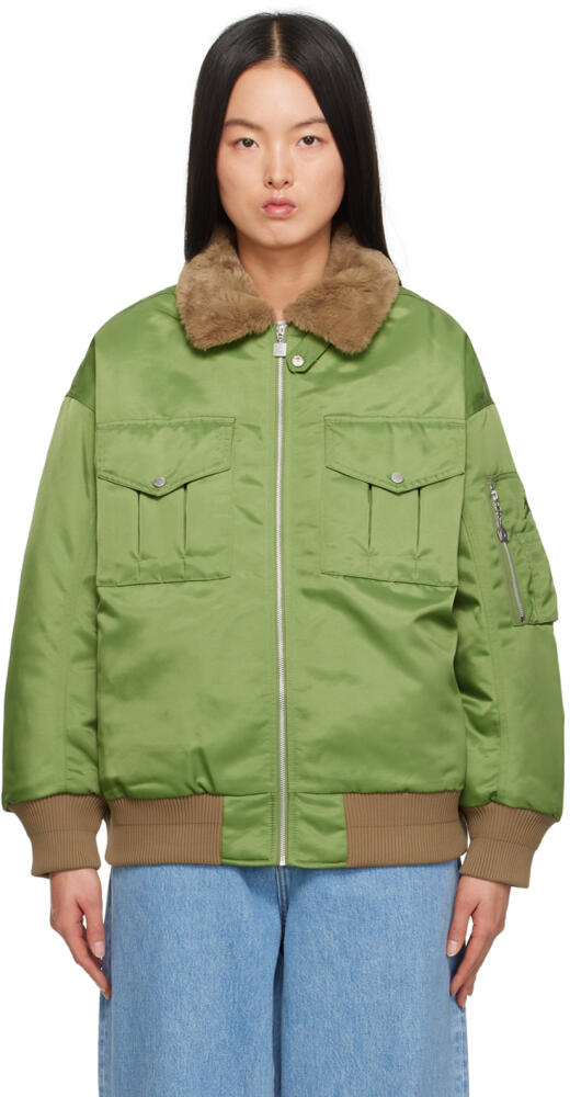 Nike Jordan Green Zip Bomber Jacket Cover