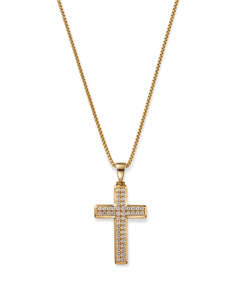 Bloomingdale's Fine Collection Men's Diamond Cross Pendant Necklace in 14K Yellow Gold, 1.0 ct. t. w. - Exclusive Cover