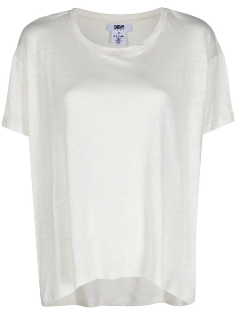 DKNY short-sleeve linen T-shirt - White Cover