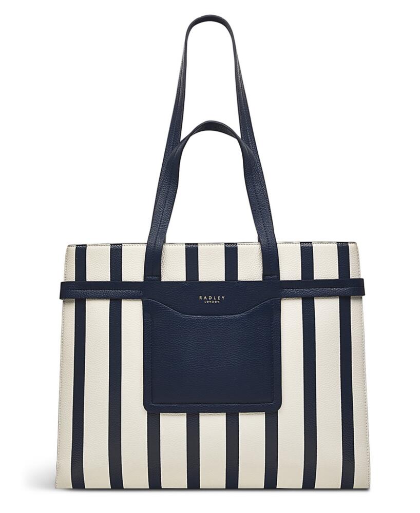 Radley London Florence Road - Stripe Large Ziptop Shoulder - Ink Cover