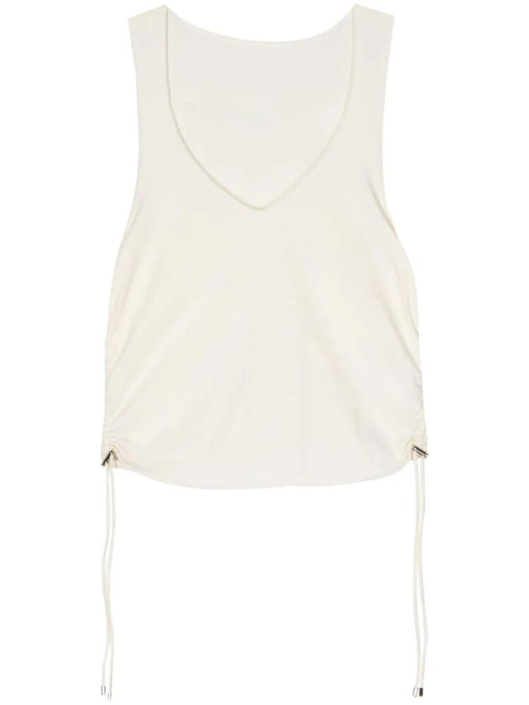 Patrizia Pepe ruched scoop tank top - White Cover