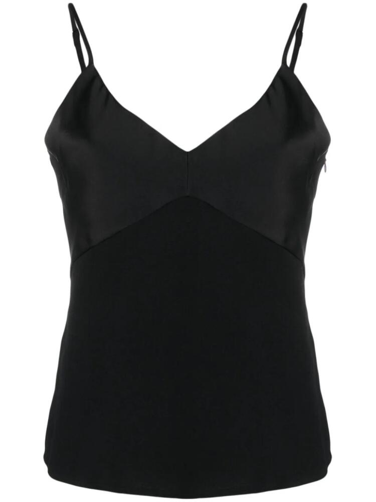 DKNY Mix media V-neck tank top - Black Cover