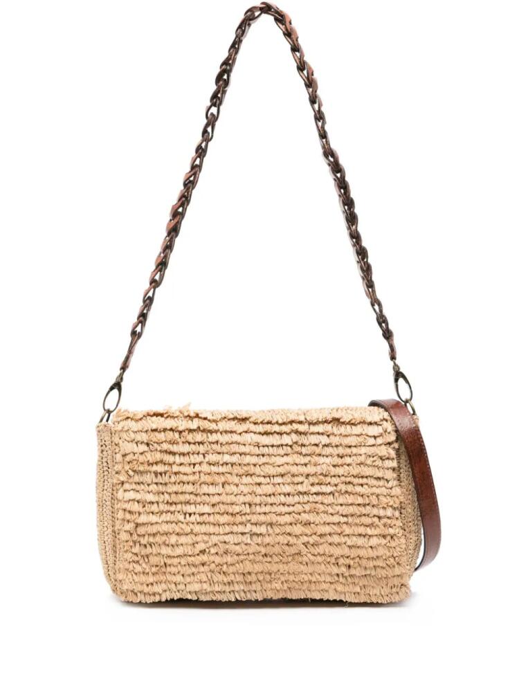 IBELIV Hafa raffia shoulder bag - Neutrals Cover