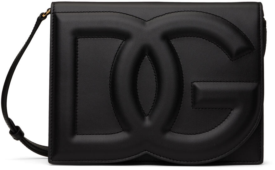 Dolce&Gabbana Black Calfskin 'DG' Logo Crossbody Bag Cover