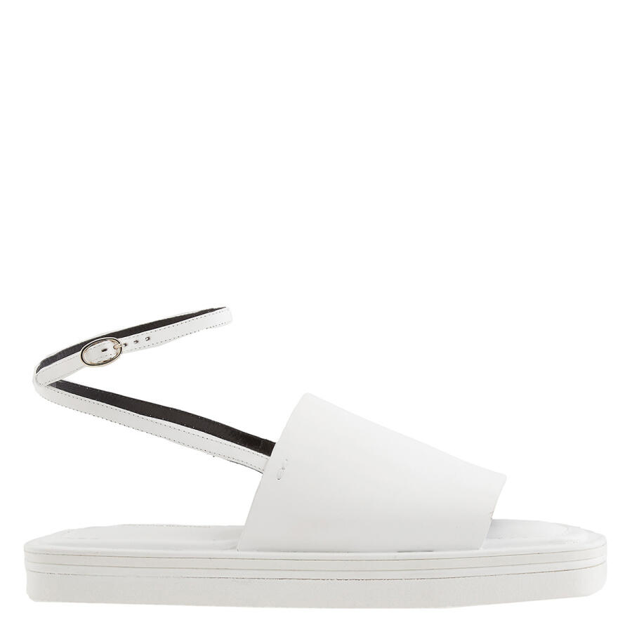 Victoria Beckham Ladies White Frances Calfskin Ankle Strap Sandals Cover