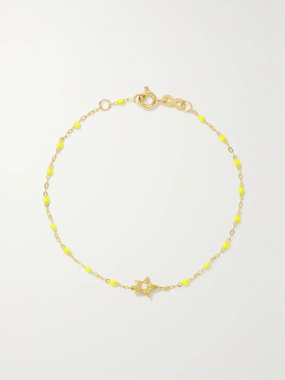 Gigi Clozeau - Star Classic Gigi 18-karat Gold, Resin And Diamond Bracelet - One size Cover