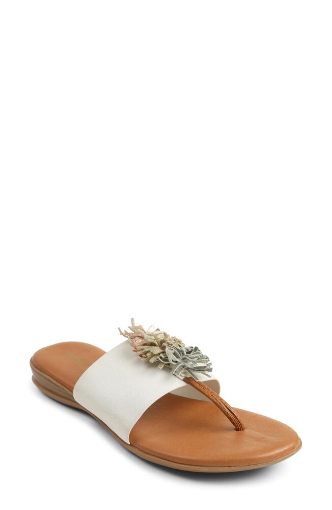 André Assous Novalee Featherweights Sandal in White/Metal Cover