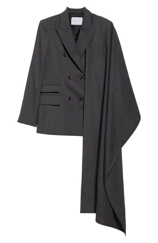 Maria McManus Cloak Double Breasted Stretch Wool Blazer in Charcoal Glen Plaid Cover