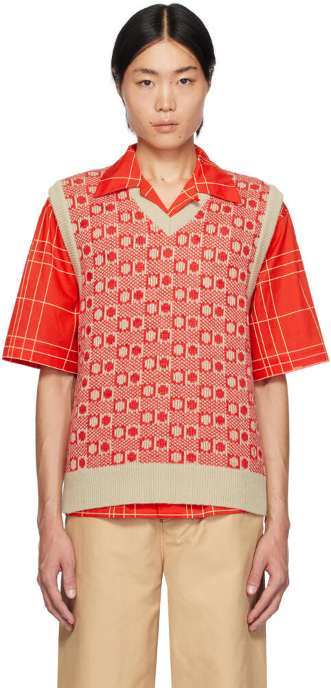 Marni Red Jacquard Vest Cover