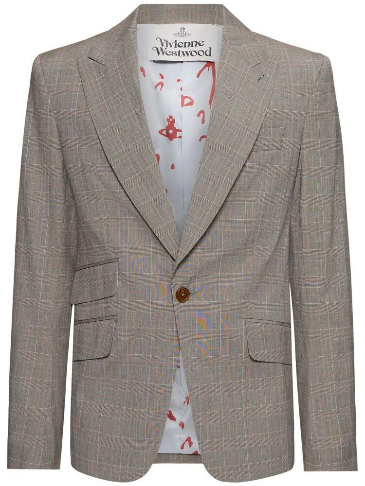 VIVIENNE WESTWOOD Prince Of Wales Cotton Blazer Cover