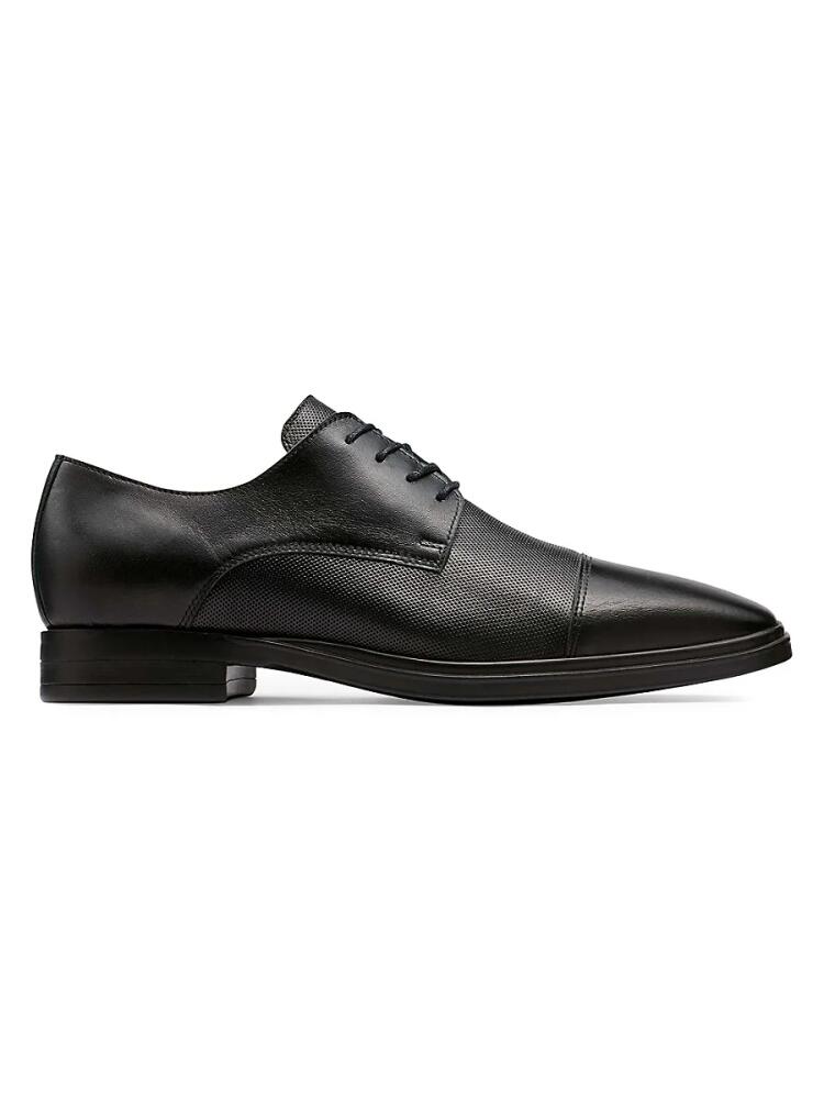 Karl Lagerfeld Paris Men's Cap Toe Leather Oxford Shoes - Black Cover